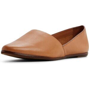 ALDO Womens Brown Leather Closed Rounded Toe Comfortable Blanchette Ballet Flat